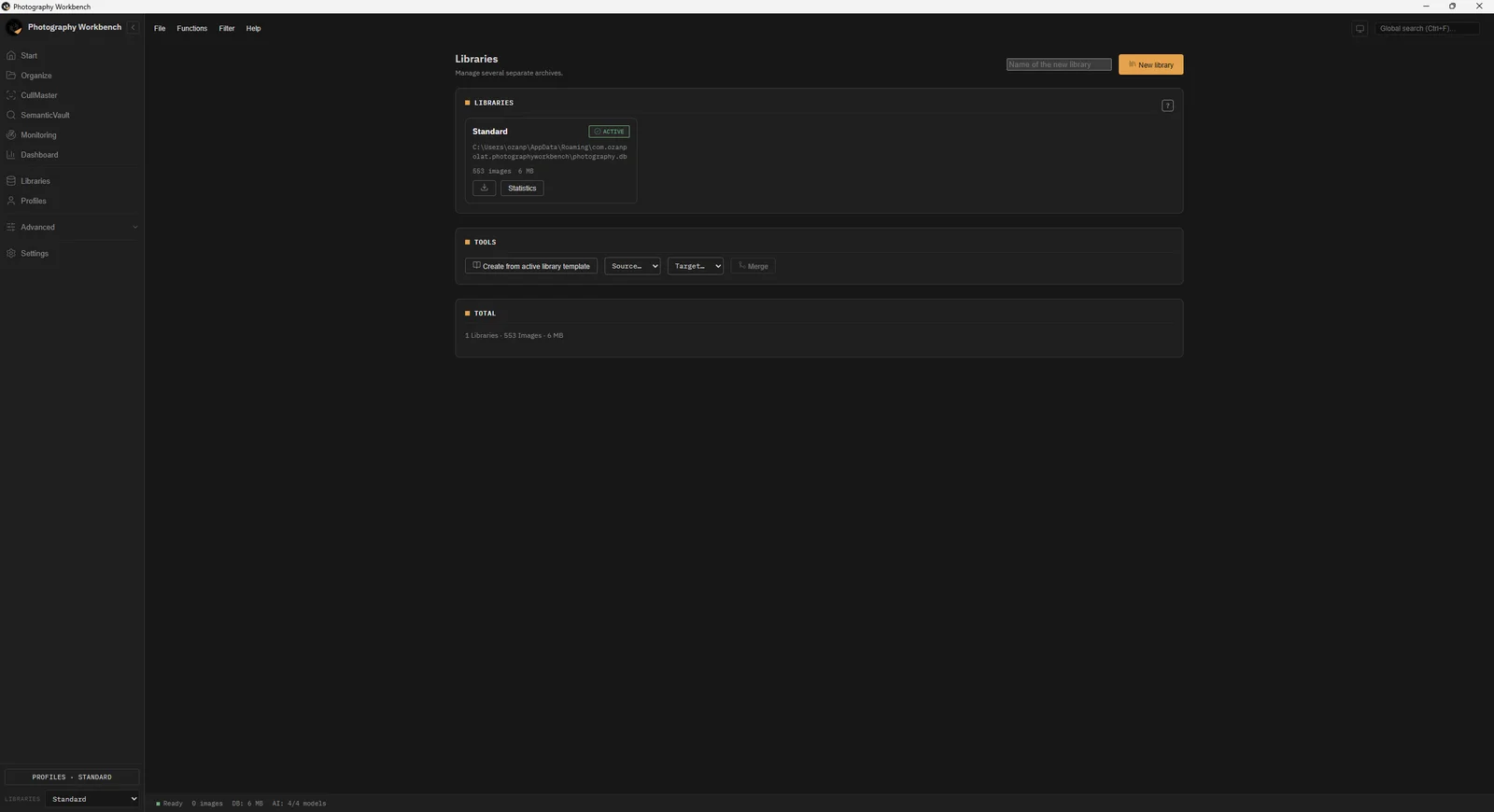 Multi-Library merge tools for combining libraries and templates